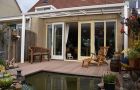 10. aluminium veranda met kunststofvlonders